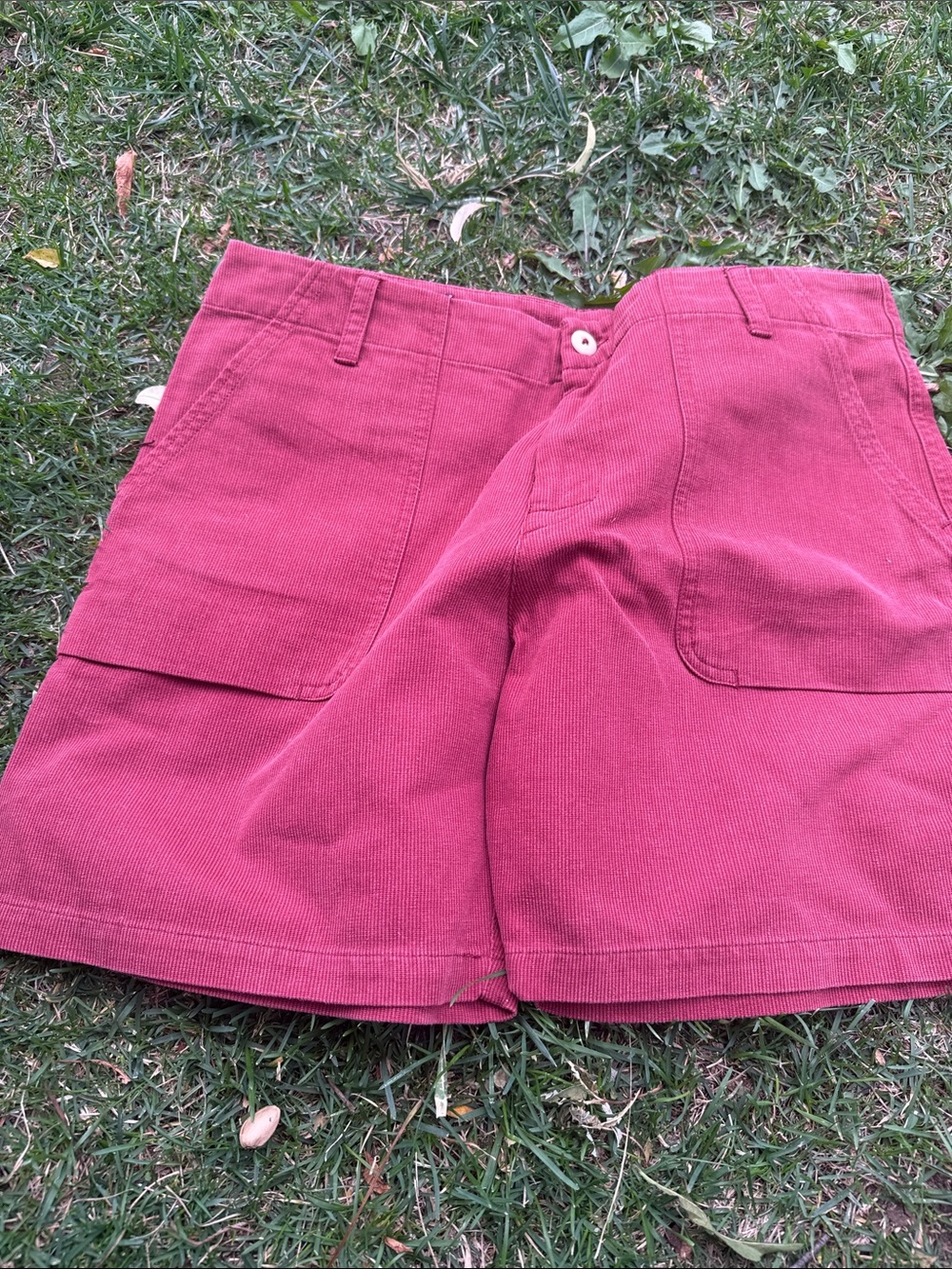 Pilgrim Corduroy Patch-Pocket Shorts - Rose Pink